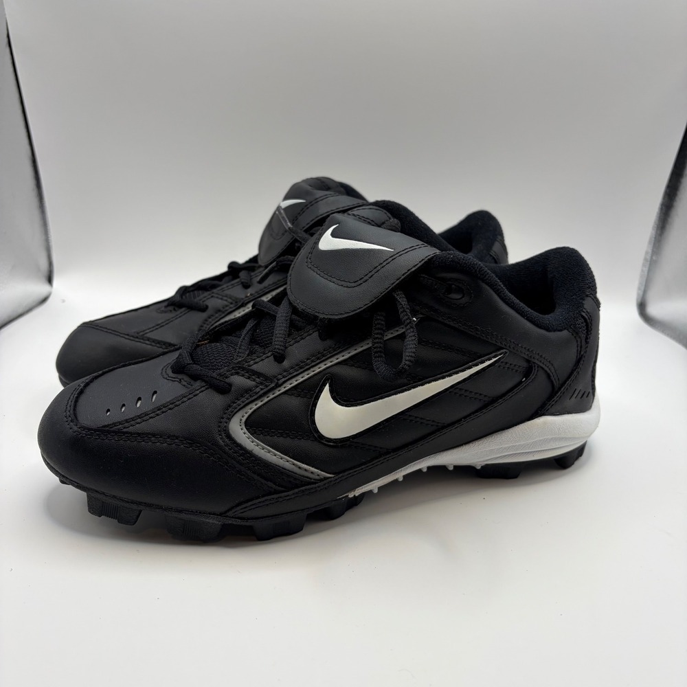 Nike Air Diamond Invader Softball Cleats Black White 307014-011 Womens 8.5